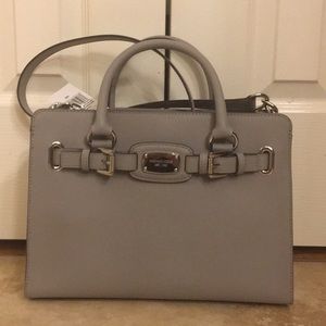 Michael Kors Hamilton Satchel in Ash grey